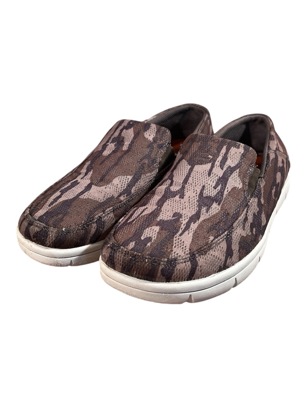 Huk Men's Brewster Mossy Oak Camo Slip On Deck Shoes Size‎ 8